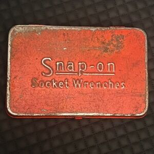 Vintage Snap-on Embossed Red Metal Case Only 1920s-1940s Man Cave